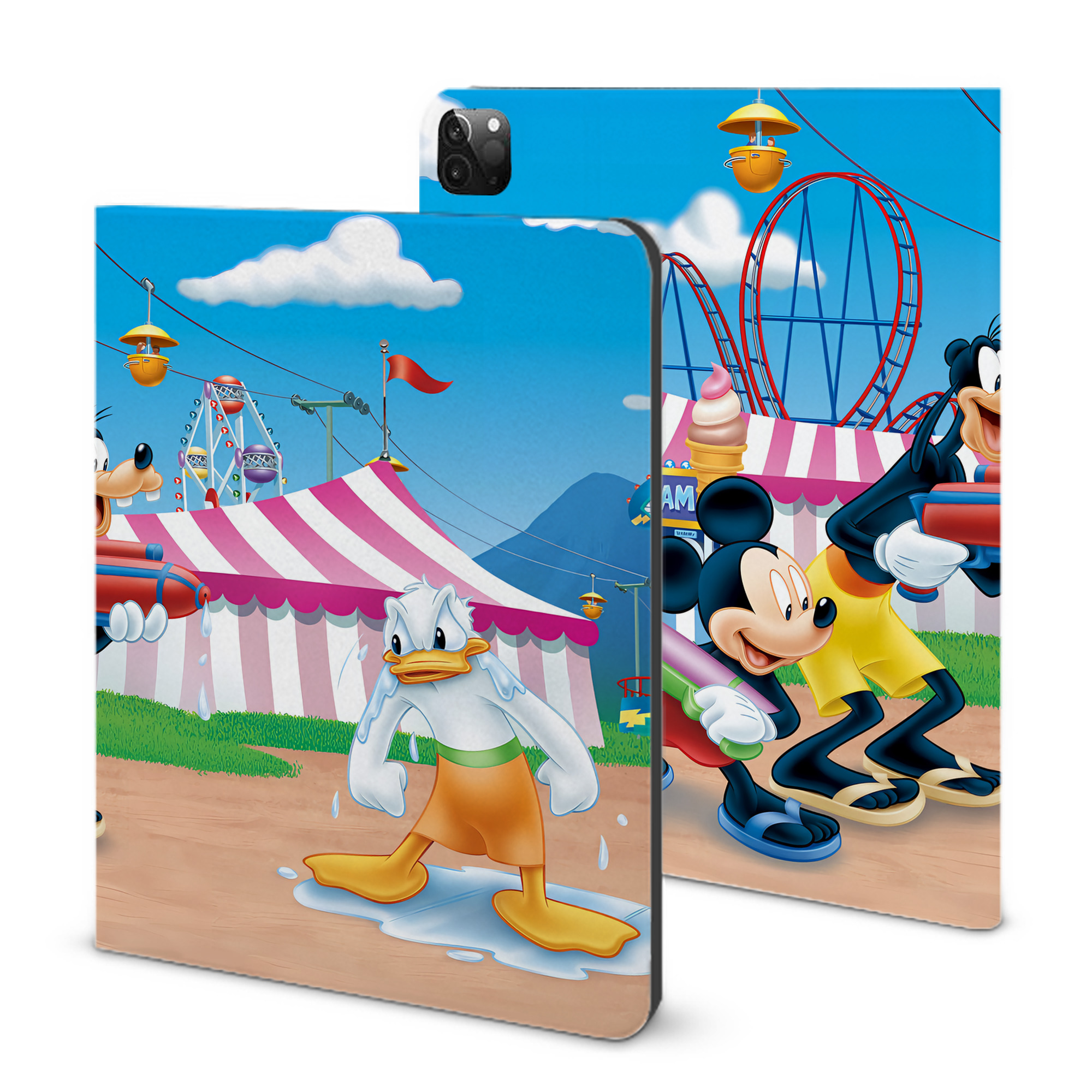 （画像用） ミッキーマウス Mickey Mouse IPadケース ペンホルダー付き ブックスタイルデザイン